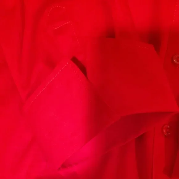 NWOT Red Button Down Blouse with Stretch - Picture 2 of 5